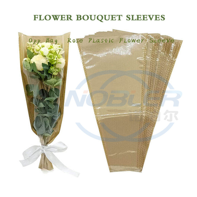 Sacs en forme de V de douilles de bouquet de fleurs coupées fraîches perforées par aiguille réutilisable de Bopp