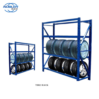 Système d'étagère pour l'empilement des pneus métalliques à revêtement en poudre détachable pour chariot élévateur