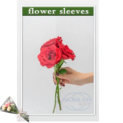 Le bouquet jetable de fleur gaine les sacs de emballage en plastique 150Pcs avec la bande et le décor de dentelle
