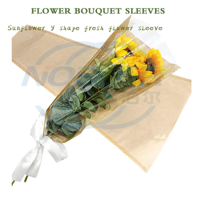 Manches de bouquet de fleurs imperméables Manchon d'emballage de fleurs en plastique
