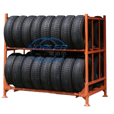 Support de stockage de pneus de camion empilable Support de pneu réglable pliant en métal