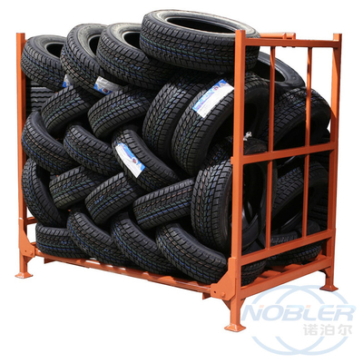 Stockage en rayons en acier de revêtement adapté aux besoins du client de pneu de palette de poudre empilant le support de pneu de camion