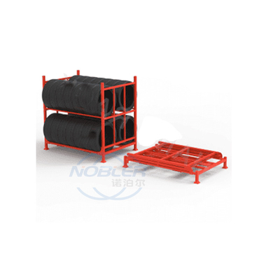 Système détachable empilant résistant de support de stockage de pneu en métal pour le chariot élévateur