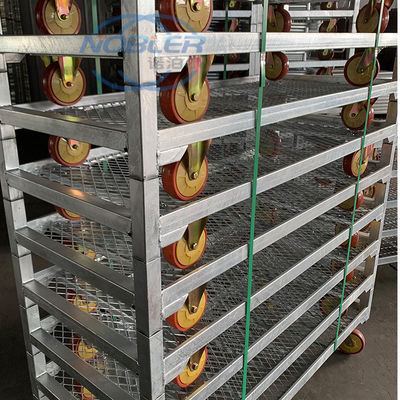 Chariot danois en zinc galvanisé à chaud pour une manutention des matériaux facile et sûre