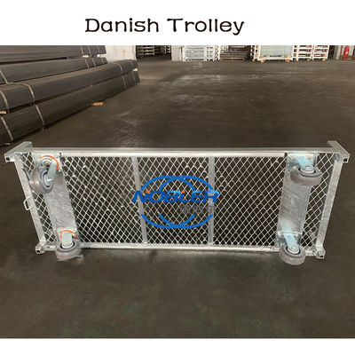 Chariot de fleurs danois étanche à l'eau avec couche de tôle et frein