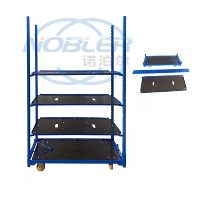 Matériau contreplaqué Four Wheel Rolling Danish Trolley Racks