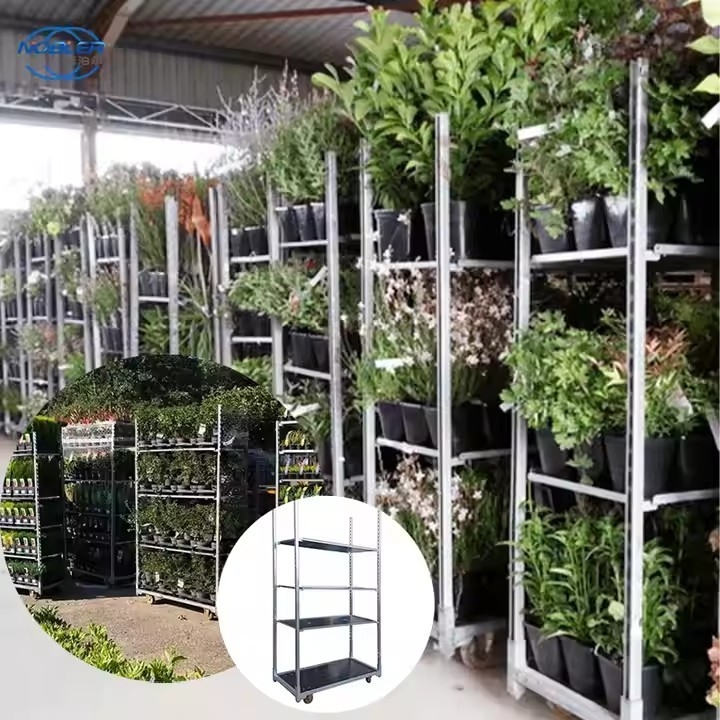 Chariot de fleurs danois imperméable à l'eau avec couche de zinc galvanisé à chaud et de maille nette